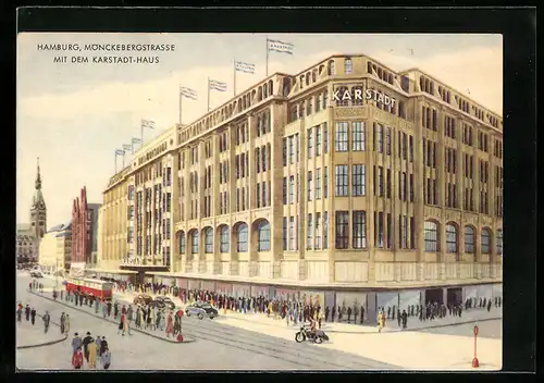 AK Hamburg, Karstadt-Kaufhaus, Mönckebergstrasse 16