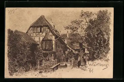 Künstler-AK Carl Jander: Wartburg