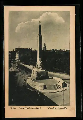 AK Riga, das Freiheitsdenkmal