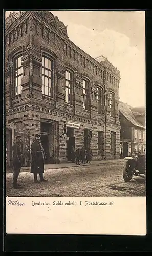 AK Mitau, Deutsches Soldatenheim in der Poststrasse