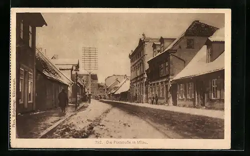 AK Mitau, Blick in die Poststrasse