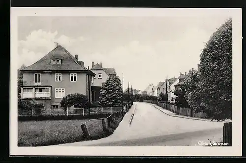 AK Ohorn /Sachsen, Strasse im Ortskern