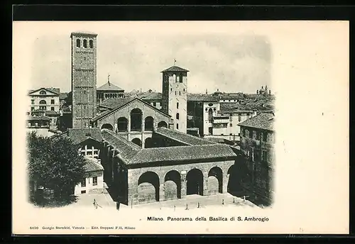 AK Milano, Panorama della Basilica di S. Ambrogio