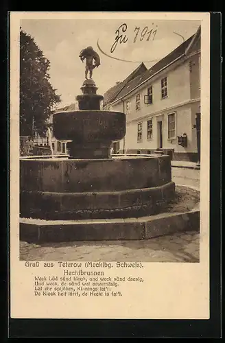 AK Teterow /Mecklbg. Schweiz, Partie am Hechtbrunnen