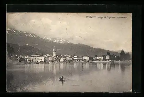 AK Porlezza /Lago di Lugano, Panorama