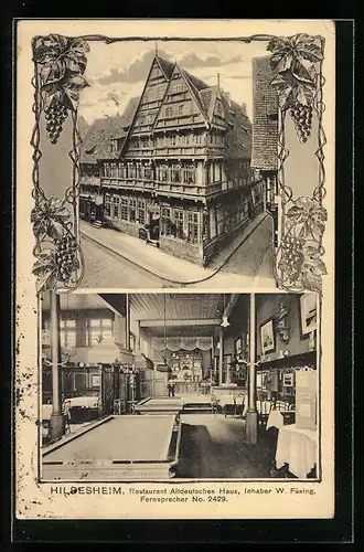 AK Hildesheim, Restaurant Altdeutsches Haus, Inh. W. Fäsing