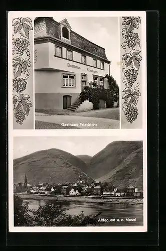 AK Aldegund /Mosel, Gasthaus Friedrichs, Panorama