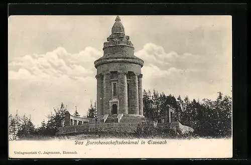 AK Eisenach, Blick auf das Burschenschaftsdenkmal