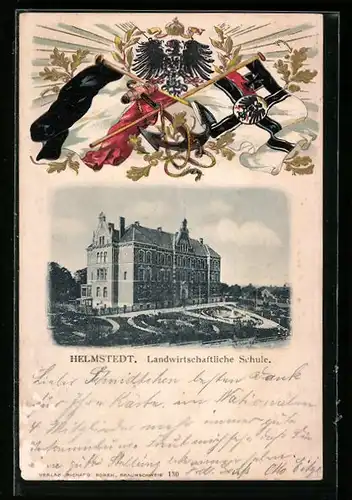 Passepartout-Lithographie Helmstedt, An der Landwirtschaftlichen Schule