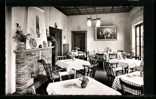 AK Rüdesheim am Rhein, Gasthof Rüdesheimer Bauernstube, Kaminzimmer