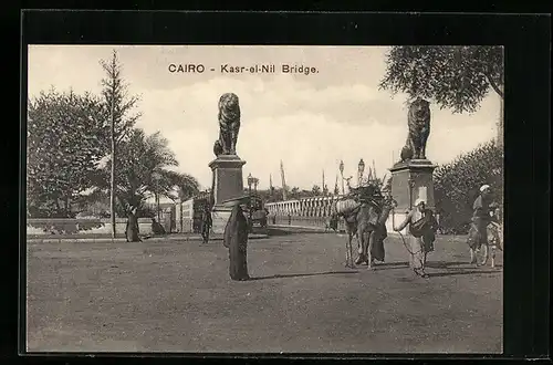 AK Cairo, Kasr-el-Nil Bridge