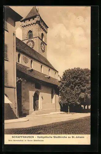 AK Schaffhausen, Spätgotische Stadtkirche zu St. Johann