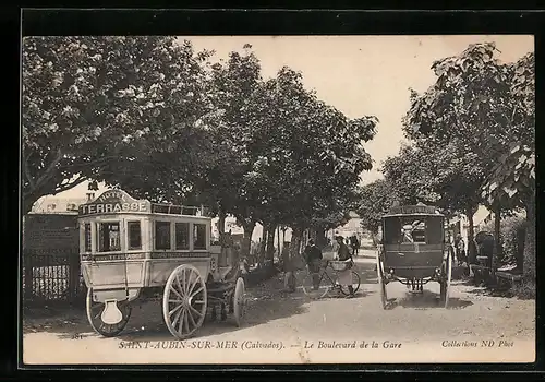 AK Saint-Aubin-sur-Mer, le Boulevard de la Gare