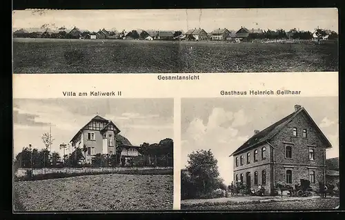 AK Remlingen, Gasthaus Heinrich Geilhaar, Villa am Kaliwerk II, Gesamtansicht