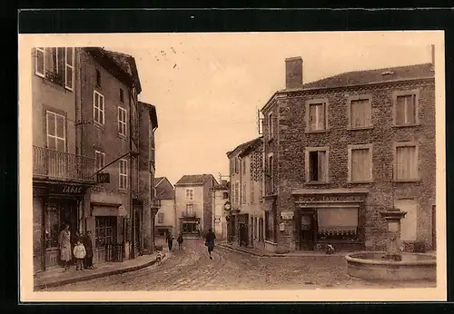 AK Paulhaguet, Rue du Commerce et Place Aristide-Briand