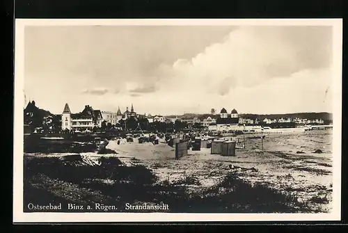 AK Binz a. Rügen, Ostseebad, Strandansicht