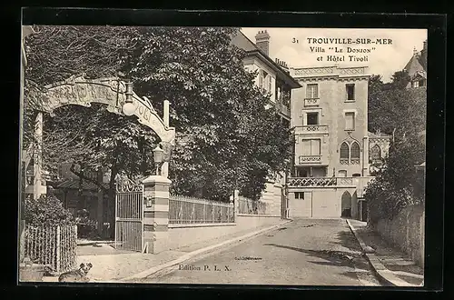 AK Trouville-sur-Mer, Villa Le Donjon et Hotel Tivoli