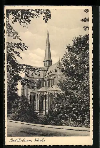 AK Bad Doberan, Partie mit Kirche