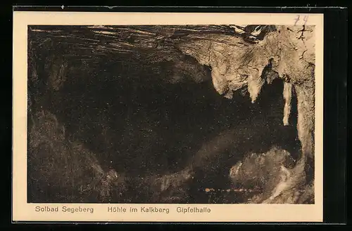 AK Bad Segeberg, Höhle im Kalkberg, Gipfelhalle