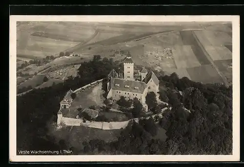 AK Thüringen, Veste Wachsenburg aus der Vogelschau