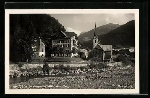 AK Au i. Bregenzer Wald, Hotel & Pension Krone, Kirche