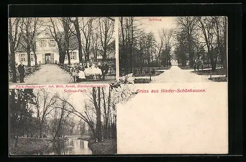 AK Nieder-Schönhausen, Park-Restaurant von Wilh. Arndt, Blankenburgerstrasse 8, Schloss-Park