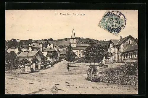 AK Forgès, L`Eglise, la Mairie, Ecoles