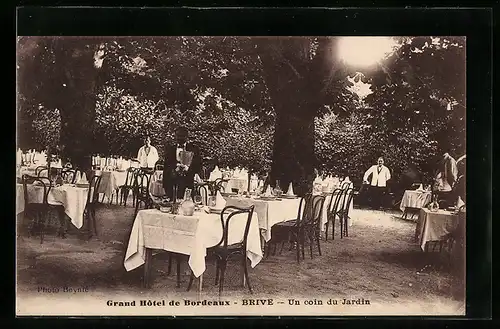 AK Brive, Grand Hôtel de Bordeaux, Un coin du Jardin