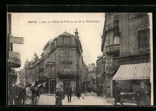 AK Brive, Rue de l`Hotel-de-Ville et rue de la Republique