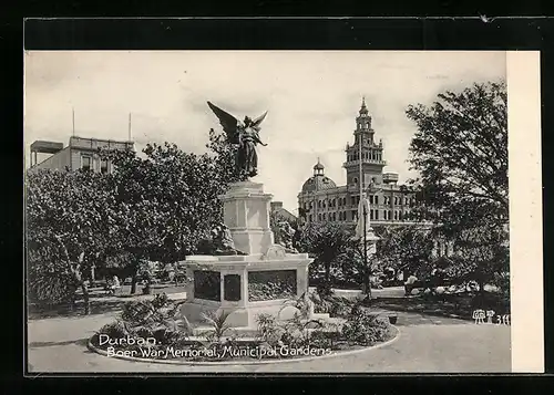 AK Durban, Boer War Memorial, Municipal Gardens