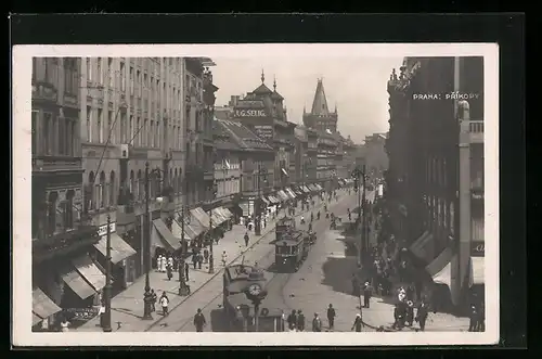 AK Praha, Prikopy, Strassenbahnen