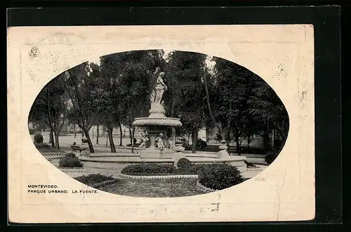 Präge-AK Montevideo, Parque Urbano, La Fuente