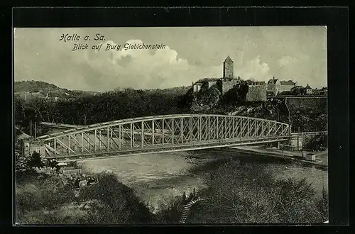 AK Halle a. Saale, Blick auf Burg Giebichenstein