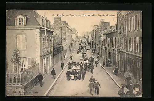 AK Ernée, Route de Normandie, Sortie d`usine