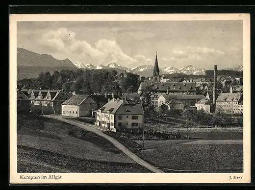 AK Kempten im Allgäu, Ortsansicht aus der Vogelschau