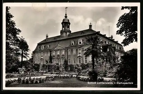 AK Lichtenwalde im Zschopautal, Blick zum Schloss