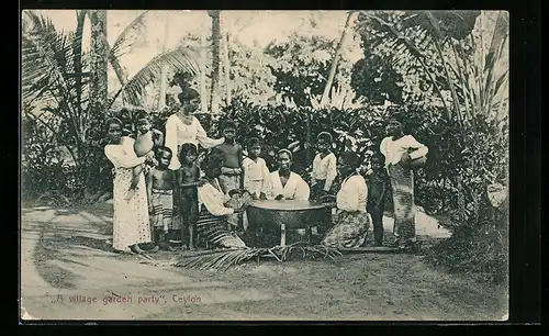 AK Ceylon, A village garden party