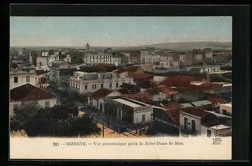 AK Bizerte, Vue panoramique prise de Notre-Dame de Sion