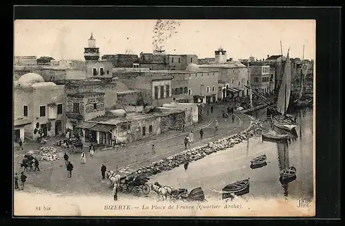 AK Bizerte, La Place de France, Quartier Arabe