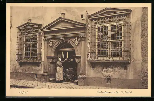 AK Erfurt, Portal der Michaelisstrasse Nr. 10