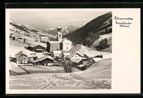 AK Saalbach, Ortsansicht des Skiparadieses