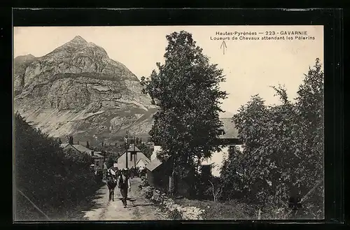 AK Gavarnie, Loueurs de Chevaux attendant les Pélerins