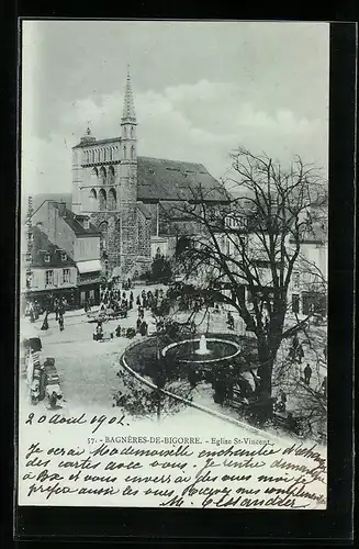 AK Bagnéres-de-Bigorres, eglise Saint-Vincent