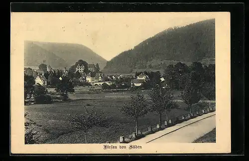 AK Hirsau, Ortspartie mit Strassenpartie von Süden