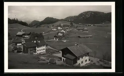 AK Vorderthiersee bei Kufstein, Ortsansicht aus der Vogelschau