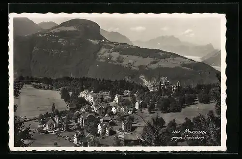 AK Morschach, Ortsansicht gegen Seelisberg