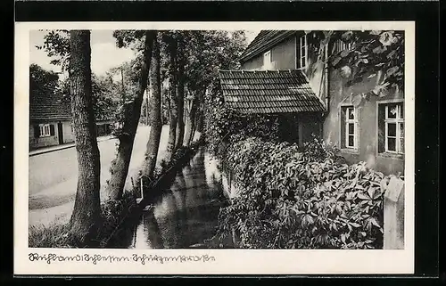 AK Ruhland O.-L., Bächlein an der Schützenstrasse