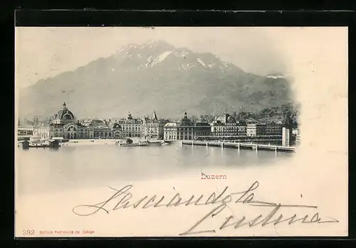 AK Luzern, Teilansicht mit, Flusspartie