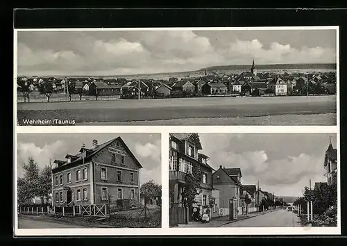 AK Wehrheim /Taunus, Bahnhofsgaststätte, Bes. Hans Arnold, Panorama