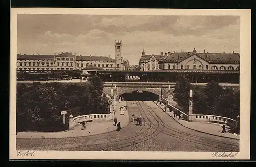 AK Erfurt, Ortspartie am Bahnhof